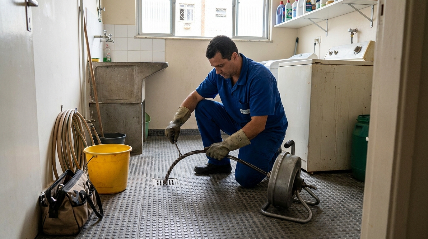 Desentupimento de ralo profissional em Maringá‑PR