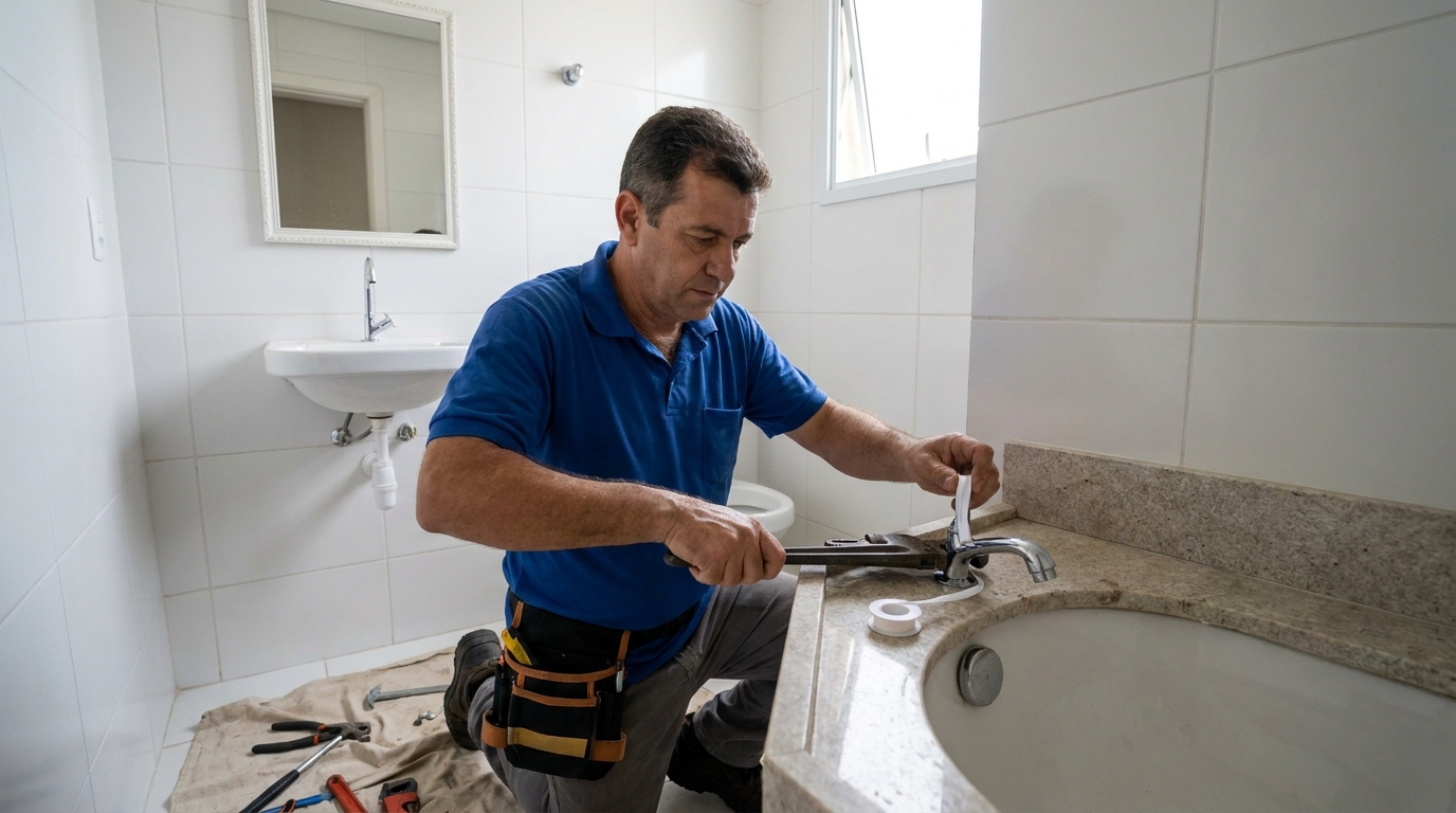 Instalação de torneira de cozinha em Maringá‑PR