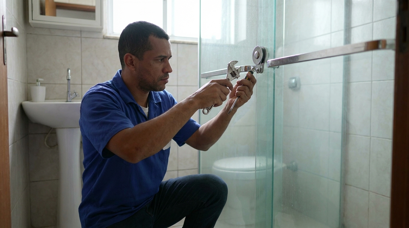 Manutenção e reparo de box de vidro perto de mim em Maringá‑PR